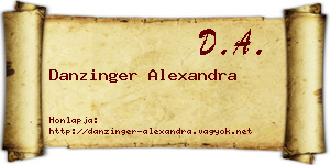 Danzinger Alexandra névjegykártya